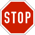 Stop It is mandatory to stop completely as close to the stop line or the crossing road as possible before continuing.