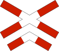 Level crossing Multiple tracks: Placed at the crossing.