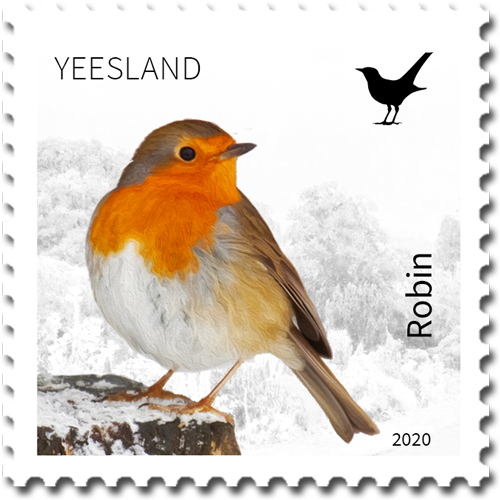 File:Yeesland postage stamp No 10. - Birds - Robin.png