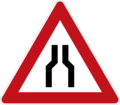 Road Narrows on both sides