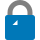 Blue padlock