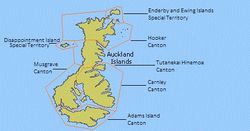 Administrative divisions of Auckland Islands