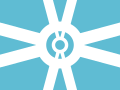 Flag of the Baffin Isles region of the DRSBI. It is a light blue version of the UK Regional Flag.
