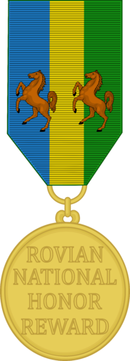 Rovian National Honor Reward medallion