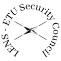 The logo of the LENS-ETU Security Council in black.
