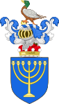 Shield with crest of