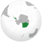 Location of Union of Antarctic Micronations (dark green)