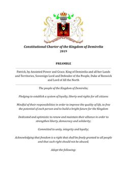 Front page of the Constitutional Charter of 2019