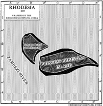 A map of Rhodesia under URC Company rule, released in 2019