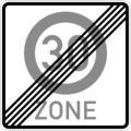 End of speed limit zone