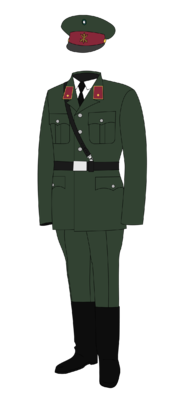 General uniform of an army 2nd lieutenant.