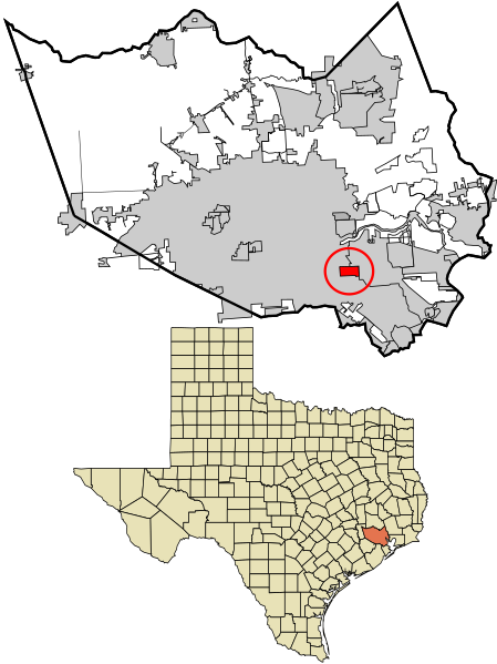 File:Harris County Texas incorporated and unincorporated areas South Houston highlighted.svg