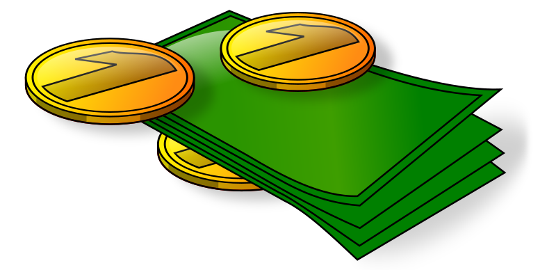 File:Bills and coins.svg