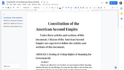 Front page of the current American Constitution