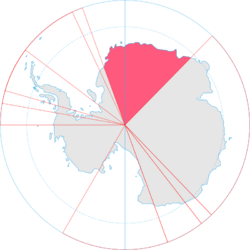 Location of Northarctic claims in Antarctica