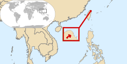 Location of Paloman Formosa in East Asia