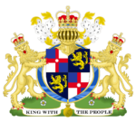The flag as used in the Royal Coat of Arms.