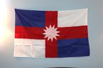 The physical flag hanging in Lexington House.