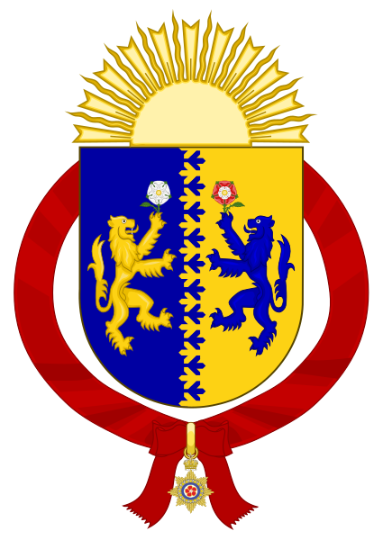 File:Coat of Arms of Olivier I, Emperor of Angyalistan (Supreme Order of the Hibiscus).svg
