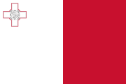 Flag of Malta during the period of Maltese sovereignty over the territory.