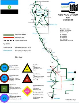 Map of the Weg Ways system.