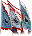 Three flags of the Wong dynasty 220 BC–209 BC