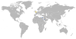 Map indicating locations of Qintiistan and Rovia
