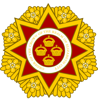 File:Order of the Crown of the Realm of Elizabeth City - Grand Cross - Badge.svg