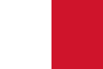 Maltese ethnic flag flown alongside National Flag