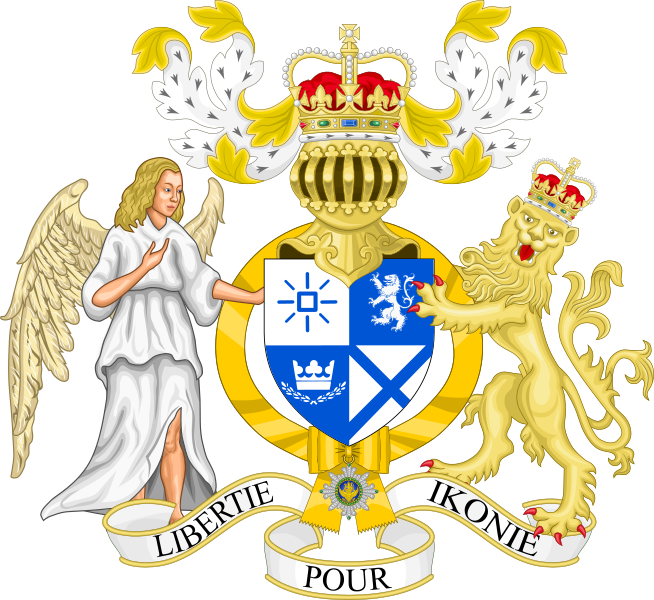 File:Royal coat of arms of Ikonia (Sanghamitra Variant).svg