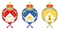 Coats of arms of the Powers of the Empire of Solraak, respectively: Judiciary Power, Legislative Power and Executive Power