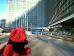 Outside the European Commission's Berlaymont building.