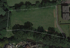 A satellite view of Forestedge.