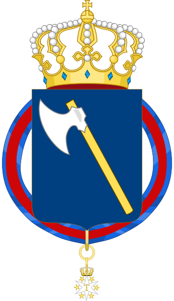 File:Lesser arms of Oskonia (shield and insignia).svg