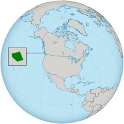 Location of Burdyny (green) in North America (agate grey)