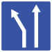 Slip road to left (2 lanes)