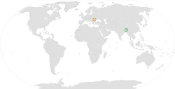 Map indicating locations of Vishwamitra and Snagov