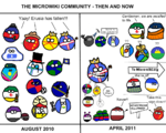 A Microball on the various conflicts and divisions which had arisen in the community by April 2011 since the dissolution of Erusia.