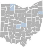 Ohio counties containing members