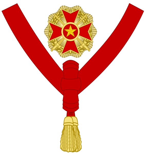 File:The Victory Cross Decoration - Grand Star of Honour - Sash and Badge.svg