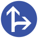 Go ahead or turn right