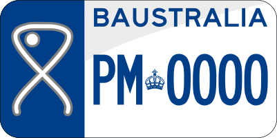 File:Vehicle registration plate of the Prime Minister of Baustralia (2023).svg