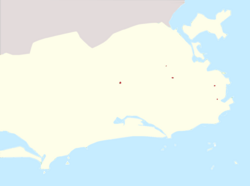 Location of Malmünd (red) within the Brazilian municipality of Rio de Janeiro (yellow).