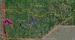 Map indicating location of North Crawford and Westsylvania