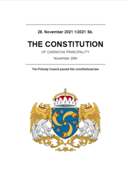 Front page of the current Constitution
