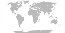 U.S. states containing locations of Holstonia.