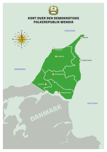 Location of DPR Wendia relative to Denmark at its southern border.