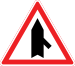 Traffic merges ahead (From the right)