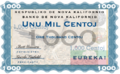 One thousand Centoj note