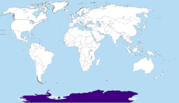 map showing the Antarctican empire's on a world map